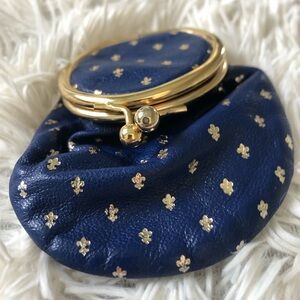 Italian Leather Gold mirrored coin purse